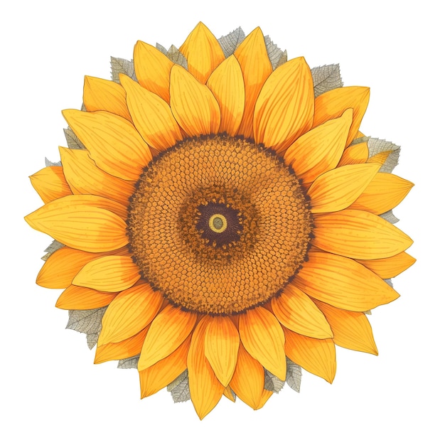 A sunflower with a yellow center