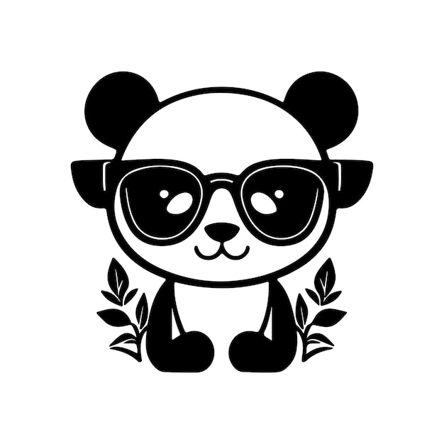 Sunglasess Panda Vector