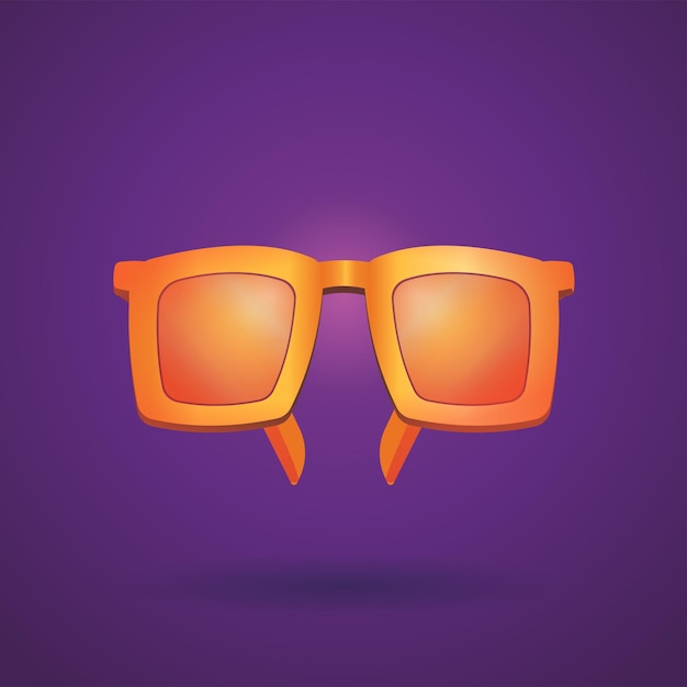 Vector sunglass icon cartoon vector illustration