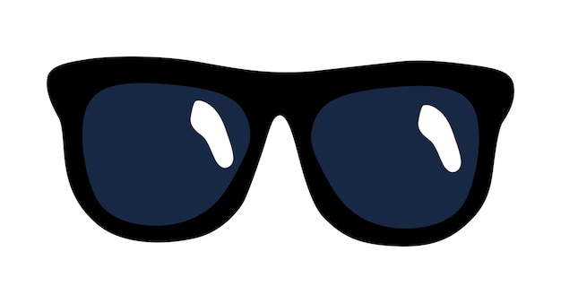 Illustrazione di arte di vettore di occhiali da sole isolata su priorità bassa bianca