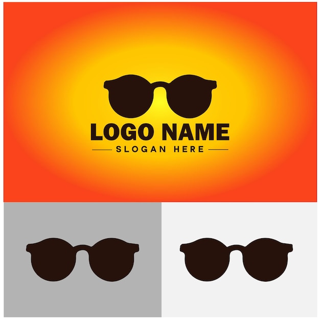 Vettore occhiali da sole icona logo della clinica oftalmologica segno di moda moderno simbolo logo vettoriale