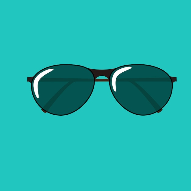 Sunglasses icon with long shadow. flat design style. simple icon. web site page and mobile app design element.