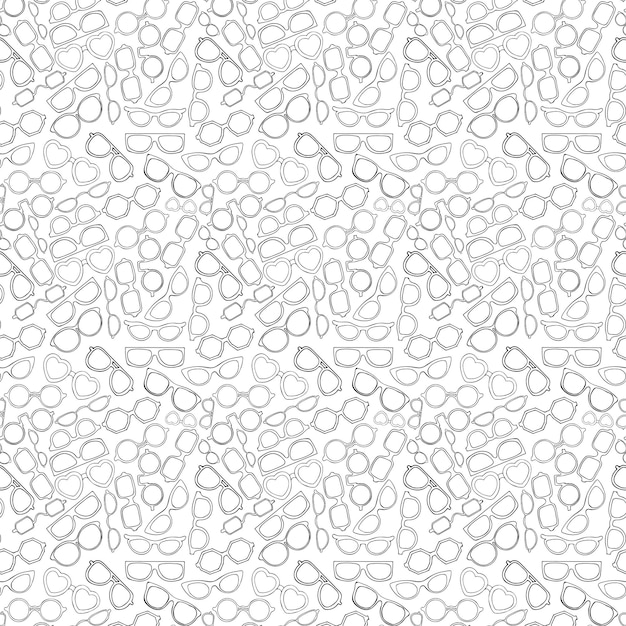 Sunglasses sketch pattern