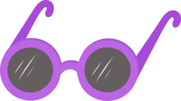 Vector sunglasses vector illustration of purple sunglasses modern flat icon in stylish colors round