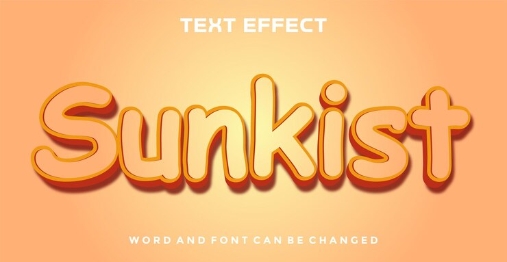 Sunkist editable text effect