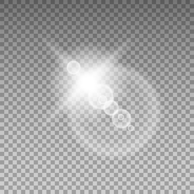 Sunlight special lens flare light effect Illustration isolated on transparent background Graphic concept for your design