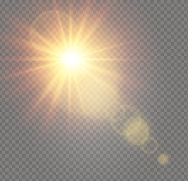 Vector sunlight a translucent special design of the light effect. blur in the light of radiance. isolated sunlight transparent background.