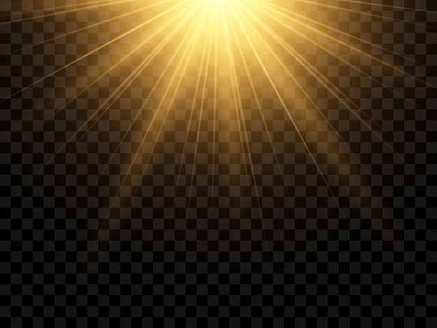 Sunlight on a transparent background