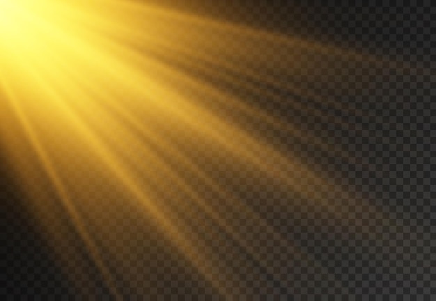 Sunlight with bright explosion, flare effect with rays of light a.