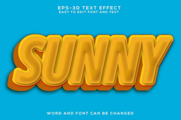 Sunny 3d colorful text effect