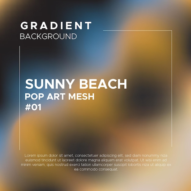 Sunny Beach Pop Art Verloopnet Achtergrond