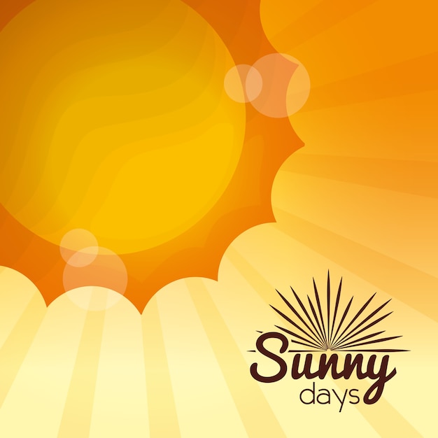 Vector sunny days card