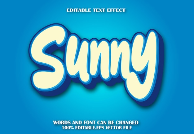 Sunny Editable Text Effect Cartoon Style