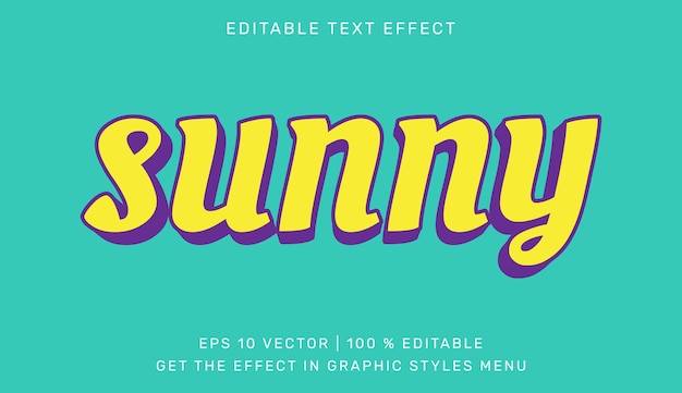 Sunny editable text effect template