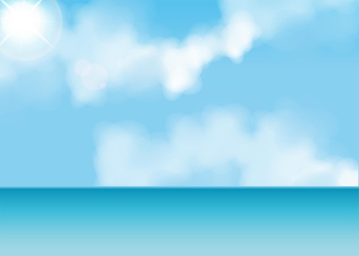 Vector 日当たりの良い海の背景