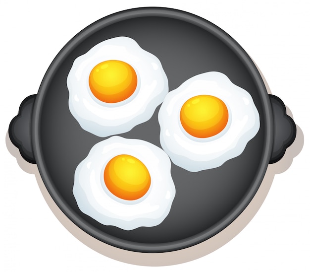 Vector sunny side up eggs ontbijt