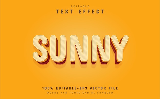 Sunny text, 3d yellow text effect