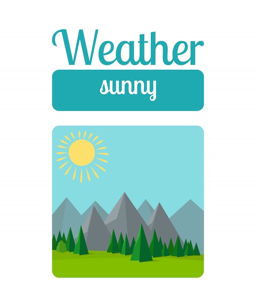 Sunny weather illustration