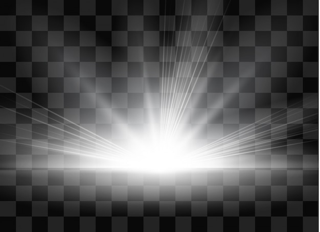 sunrise, dawn. transparent sunlight. special lens flare light effect