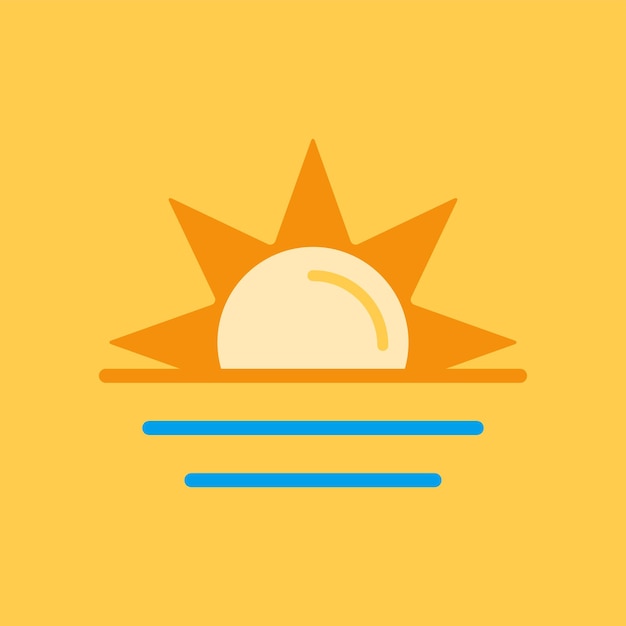 Vector sunrise icon design vector template