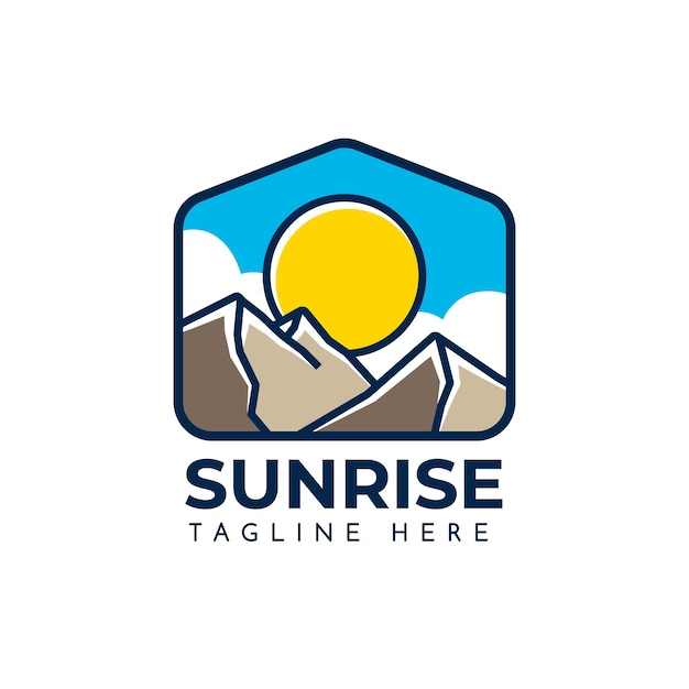 Vector sunrise logo template