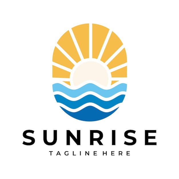 Вектор Иллюстрационный дизайн шаблона векторного логотипа sunrise
