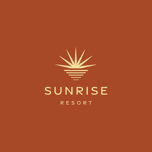 Vettore logo del sunrise resort