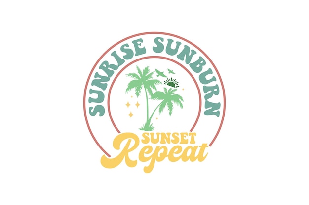 Vector sunrise sunburn sunset repeat vector file