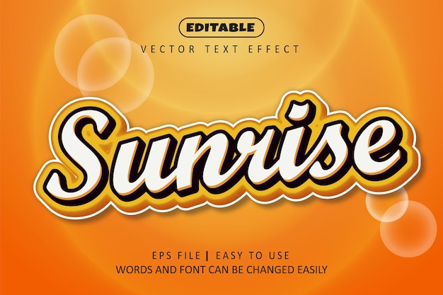 Sunrise text effect