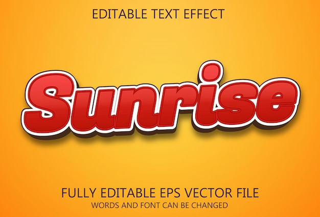 Sunrise text effect