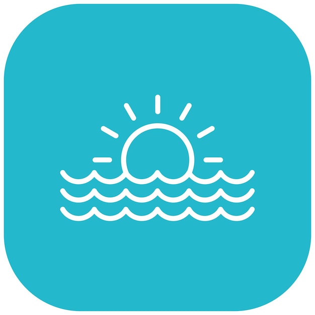 Sunrise vector icon Can be used for Coastline iconset