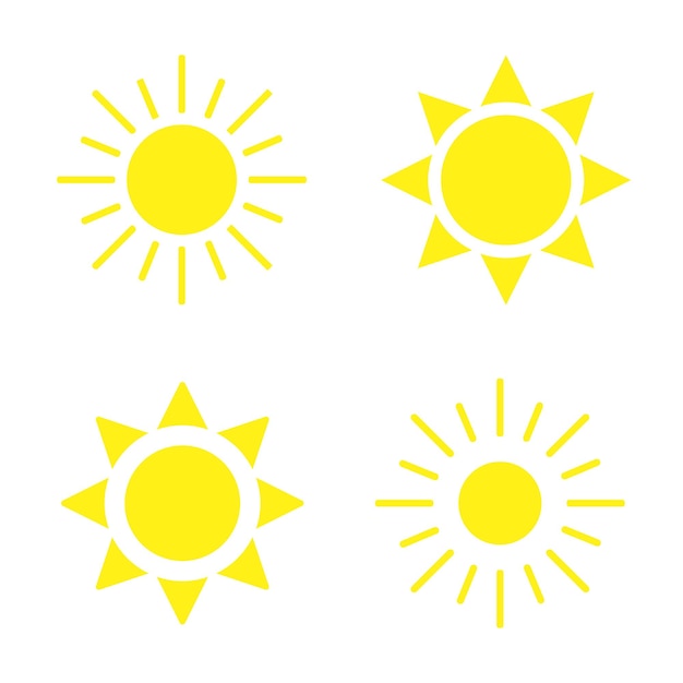 Vector suns set icons