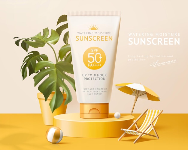 sunscreen ad template