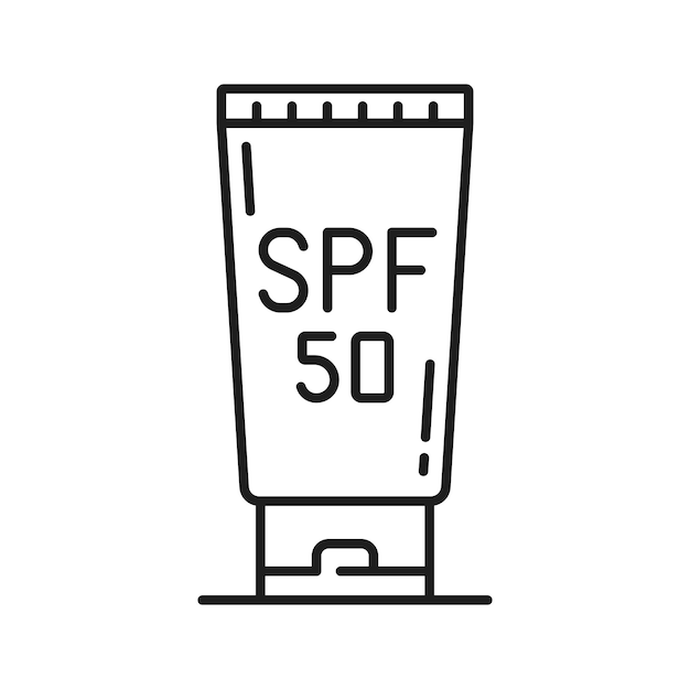 자외선 차단 화장품 SPF 크림은 태양 광선을 차단합니다.