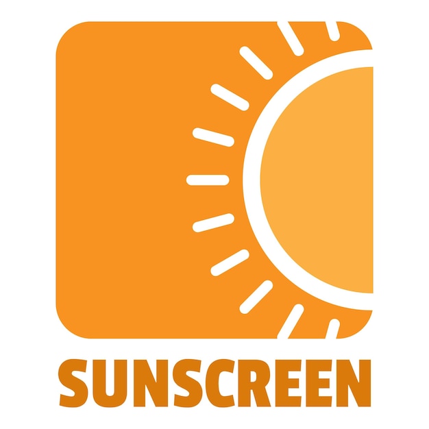 Vettore logo protezione solare illustrazione piatta del logo vettoriale protezione solare per il web design