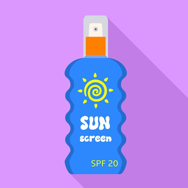 Sunscreen spray icon flat illustration of sunscreen spray vector icon for web design