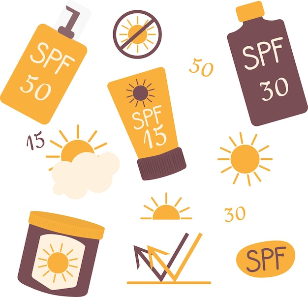 Vector sunscreen ultraviolet high quality vector illustration