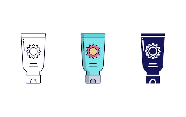 Sunscreen vector icon