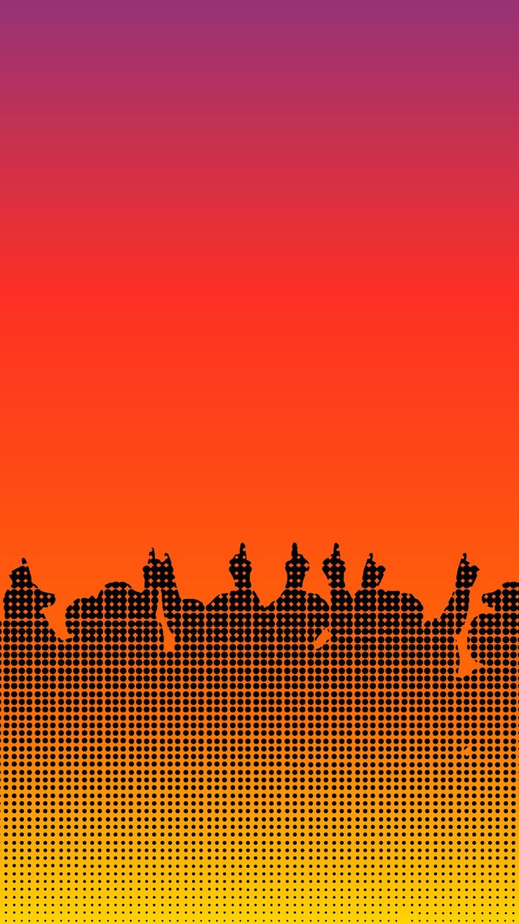 Vector sunset background