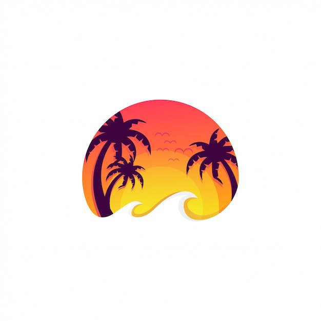 Sunset beach logo