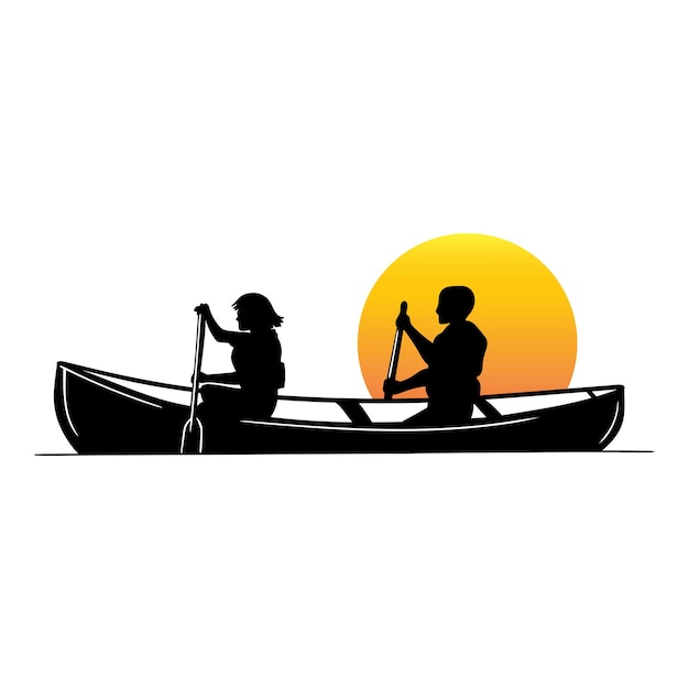 Sunset canoe