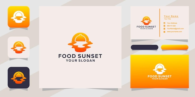 サンセットフードのロゴと名刺