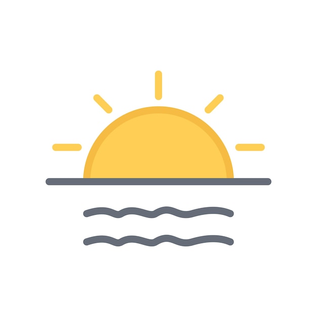 Vector sunset icon design vector template