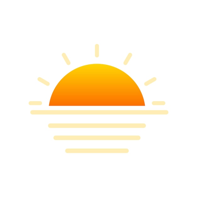 Vettore modello vettoriale di progettazione di icone di tramonto