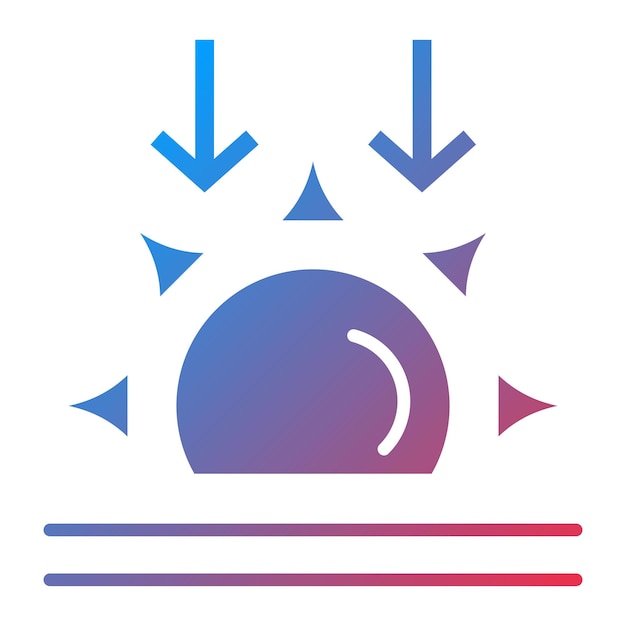 日没アイコンのベクトル画像は天気のために使用できます