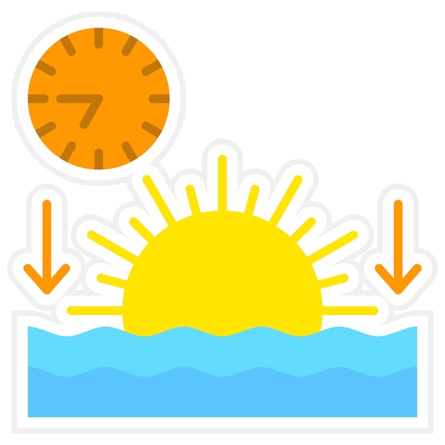 Vector sunset icon