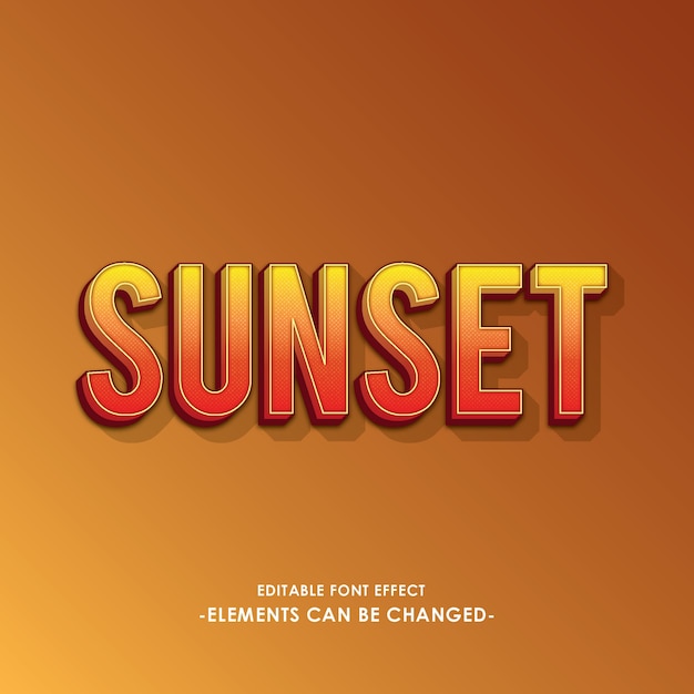 Sunset-lettertype-effect