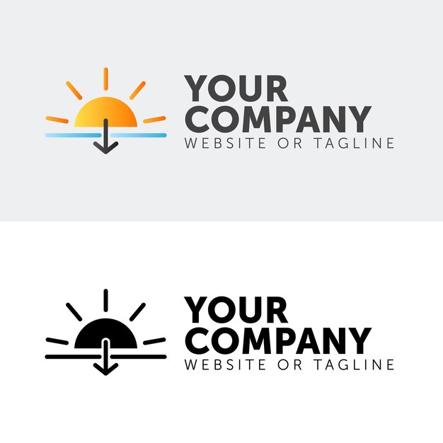 Sunset Logo EPS 10 Beautiful Free Vector Graphic Template