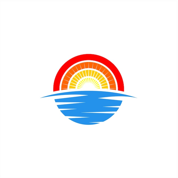 Vector sunset logo icon