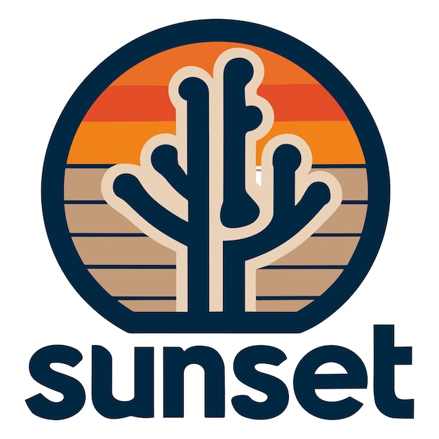 Sunset logo vectorontwerp